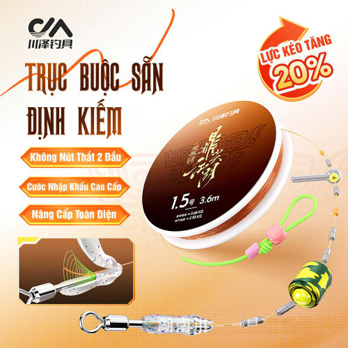 Trục câu đài buộc sẵn Định Kiếm - Không Nút Thắt