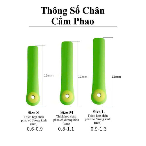 Set 100 chân cắm phao silicon - chân phao câu đài