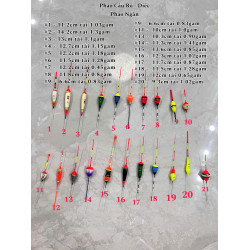 Phao câu cá rô, diếc (có 20 mã) Phao câu cá rô, diếc (có 20 mã)
