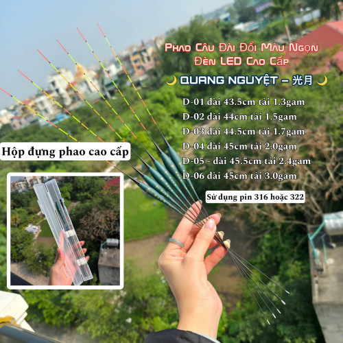 Phao đổi màu ngọn đèn LED câu ngày & đêm - QUANG NGUYỆT – 光月